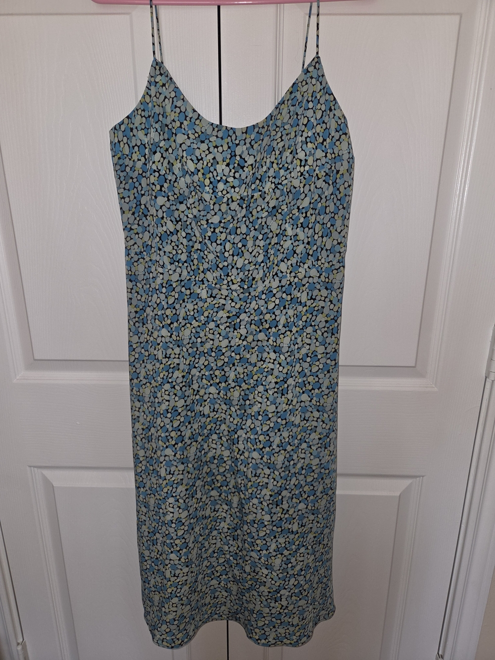 Express Blue Floral Slip Midi Dress